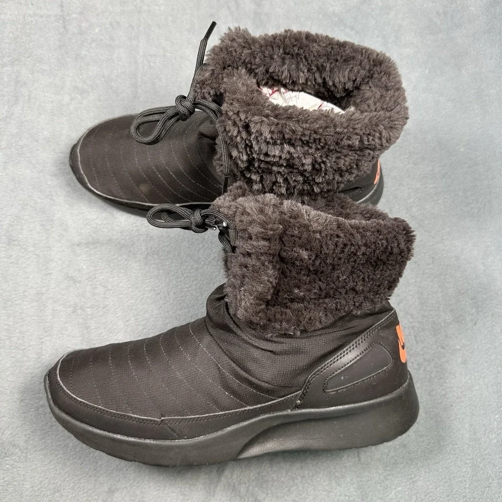 Nike Kaishi Winter High Sneaker Boots Women's 8 Brown Faux Fur Lined 807195-262